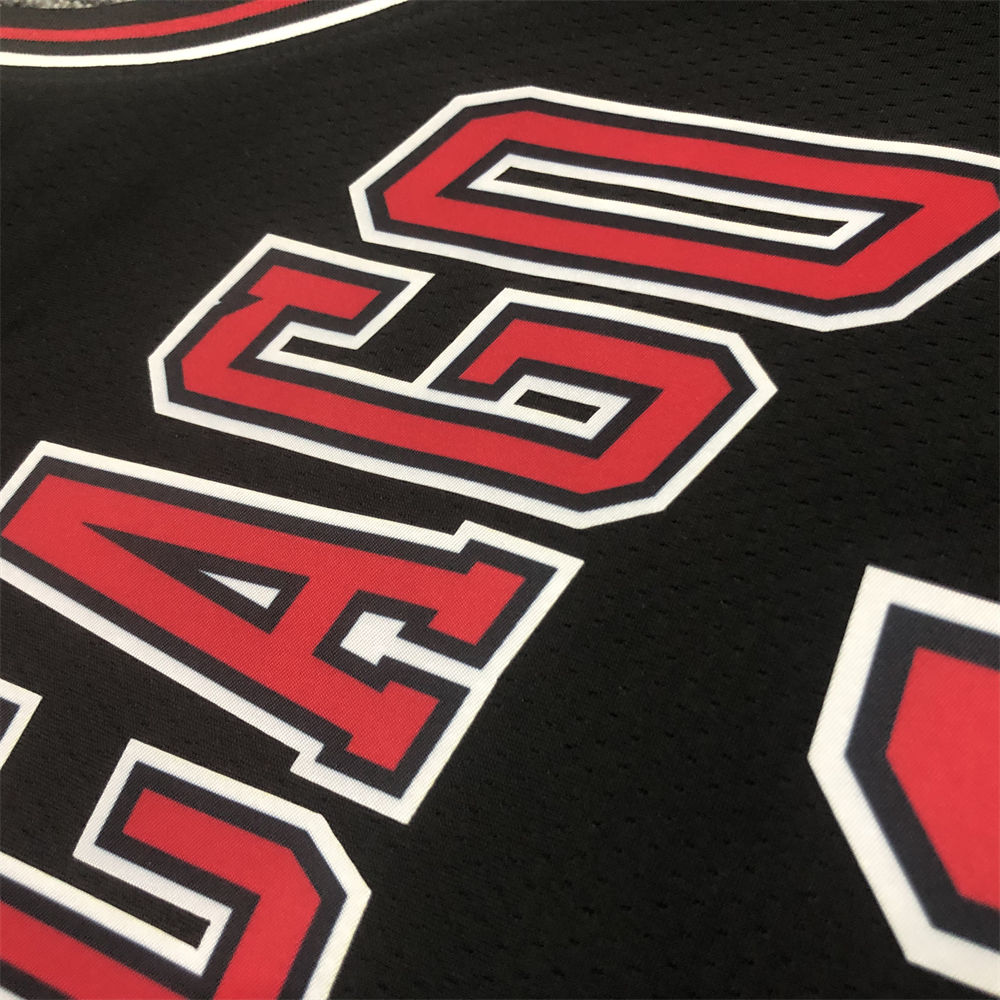 NBA Chicago Bulls Round Neck Black Jersey RODMAN#91 S-XXL