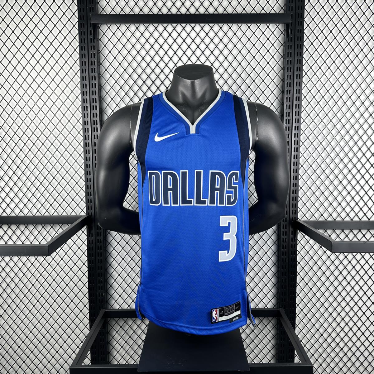 NBA Dallas Mavericks V-Neck Blue Jersey DAVIS#3 S-XXL