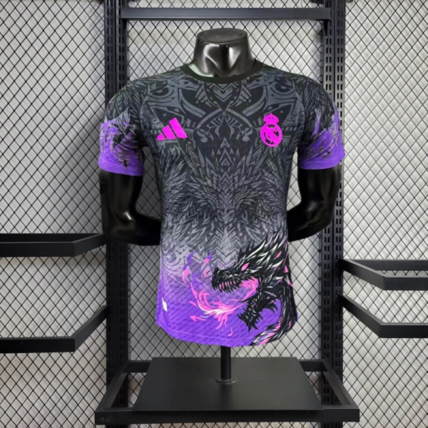 2025/26 Real Madrid Black Dragon Special Edition jersey Player Version