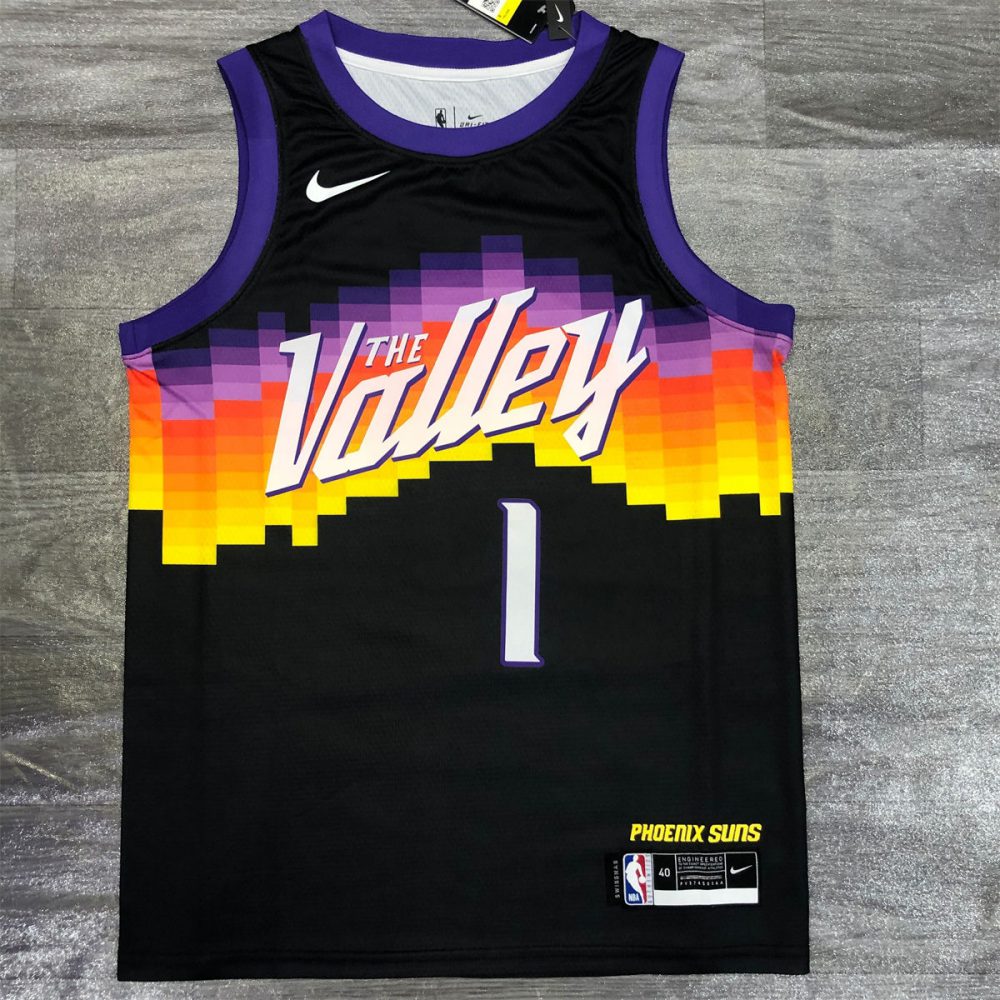 NBA Phoenix Suns Round neck Black jersey BOOKER#1 S-XXL