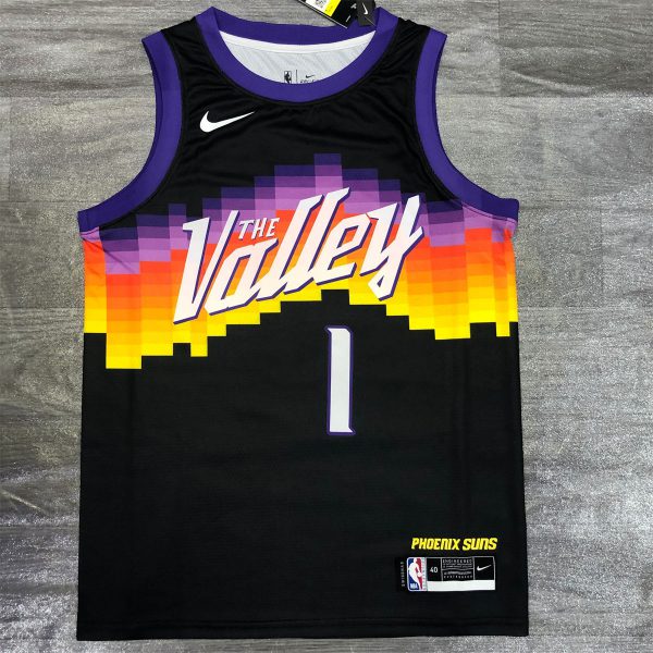 NBA Phoenix Suns Round neck Black jersey BOOKER#1 S-XXL