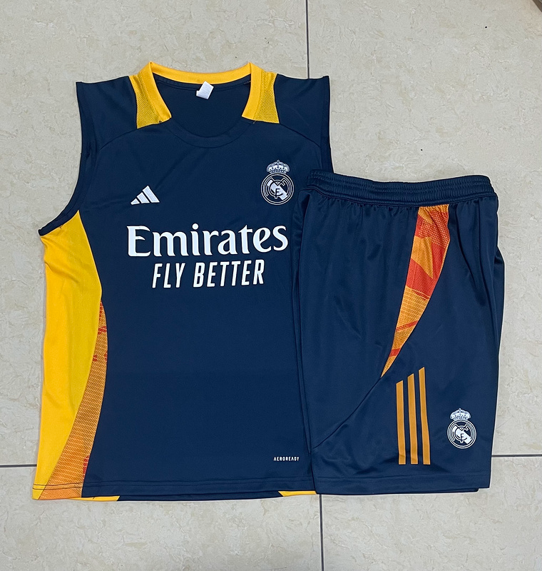 24/25 Real Madrid Royal blue Training Set Shirt and Shorts