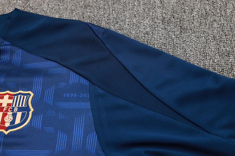 24/25 Barcelona royal blue Long-sleeved half-pull training kit Football team kit