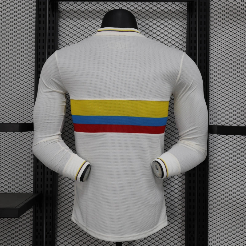 24/25 Colombia 100th Anniversary Edition White Long Sleeve Jersey Player Version