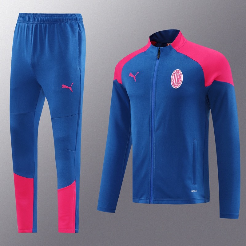 2024 AC Milan Blue Jacket Training Suit Set Football Team Shirt Sports Fashion