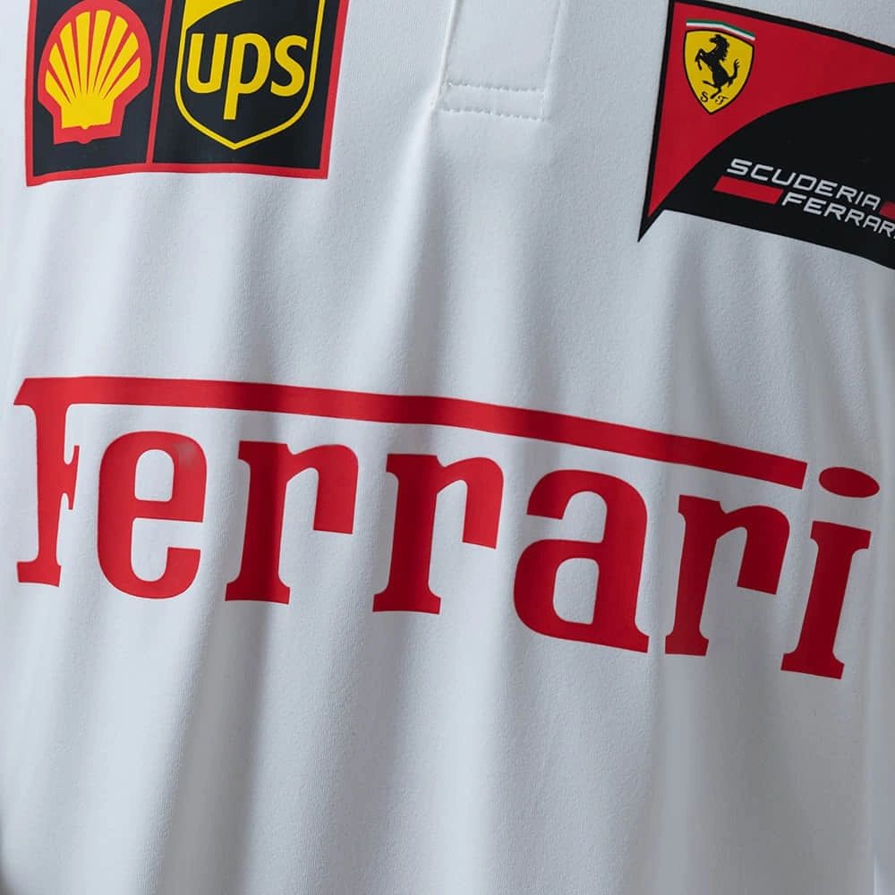 F1 Racing Scuderia Ferrari 2025 White POLO