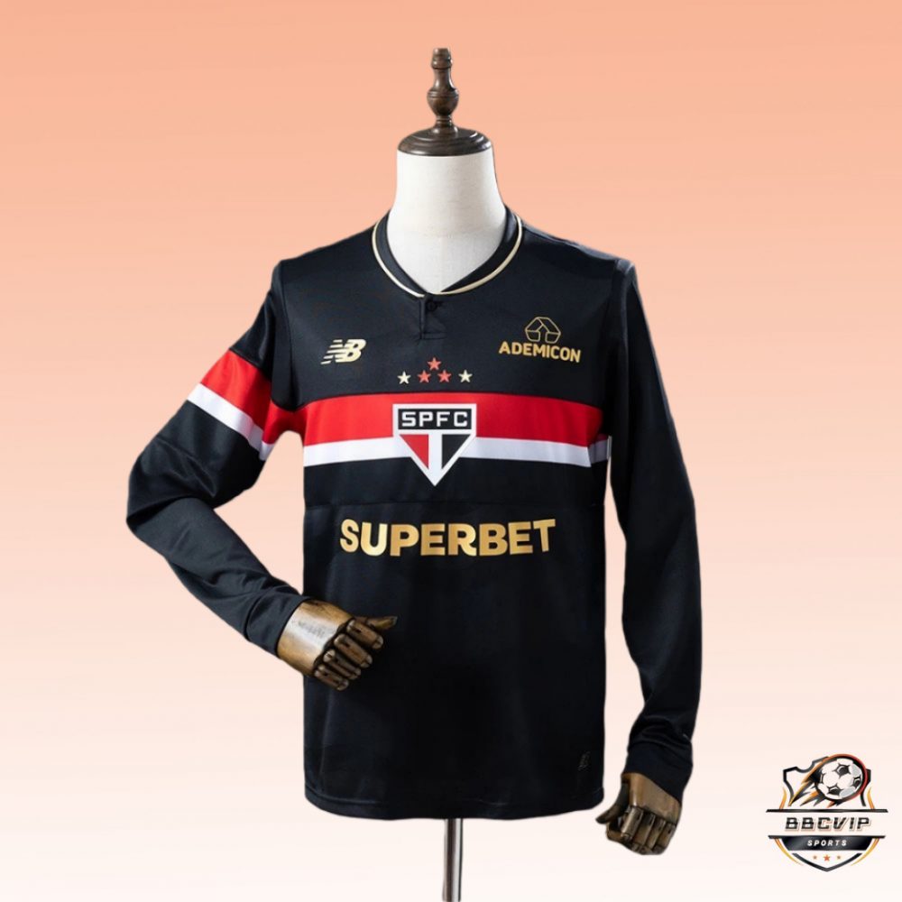 2025/26 Sao Paulo Second Away Black jersey Long Sleeve Fan Version