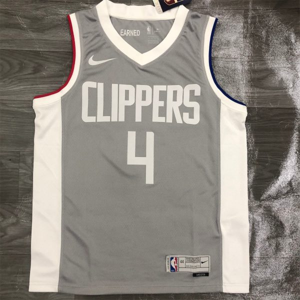 NBA Los Angeles Clippers V-Neck Grey Jersey RONDO#4 S-XXL