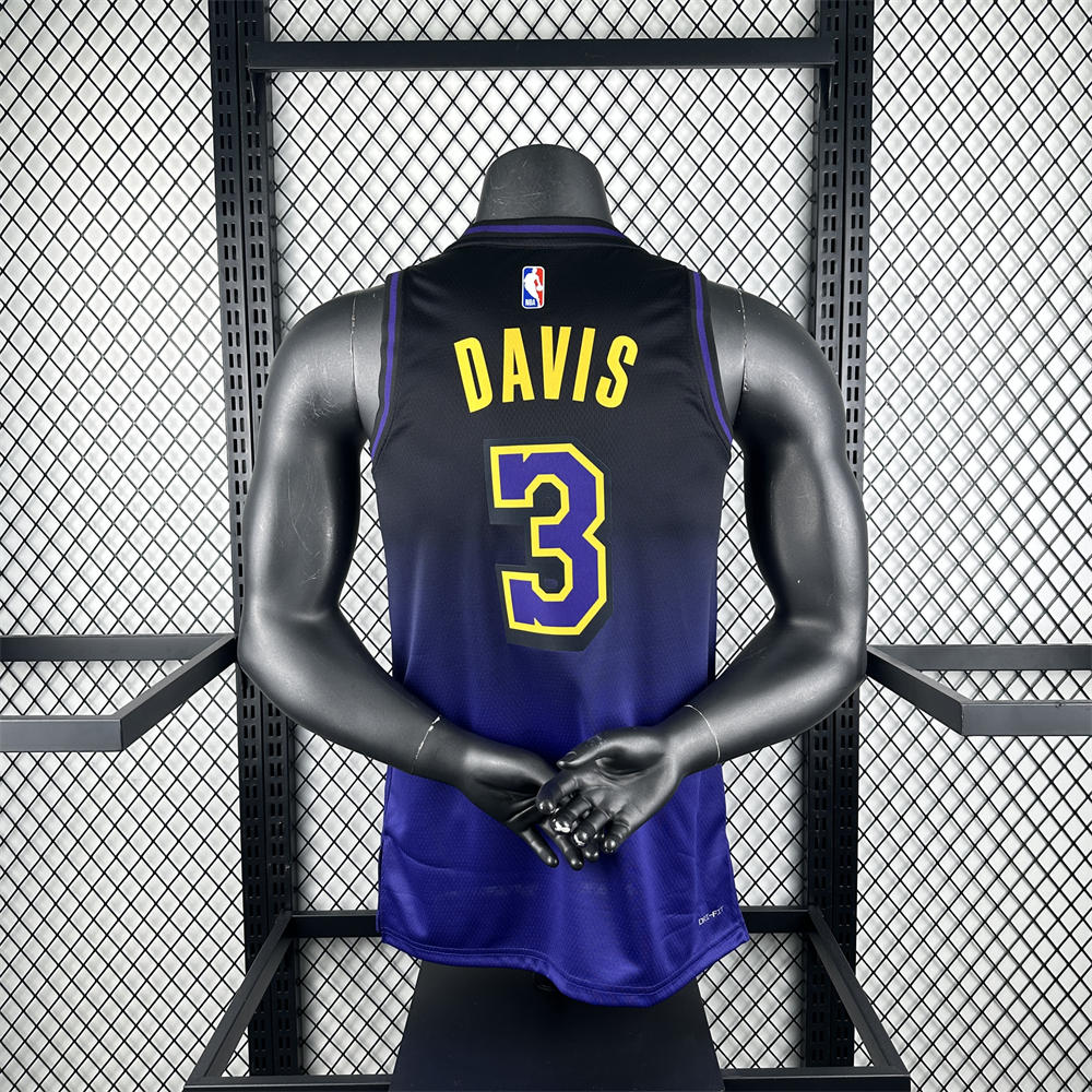 NBA Los Angeles Lakers 24/25 City Edition Purple Jersey DAVIS#3 S-XXL