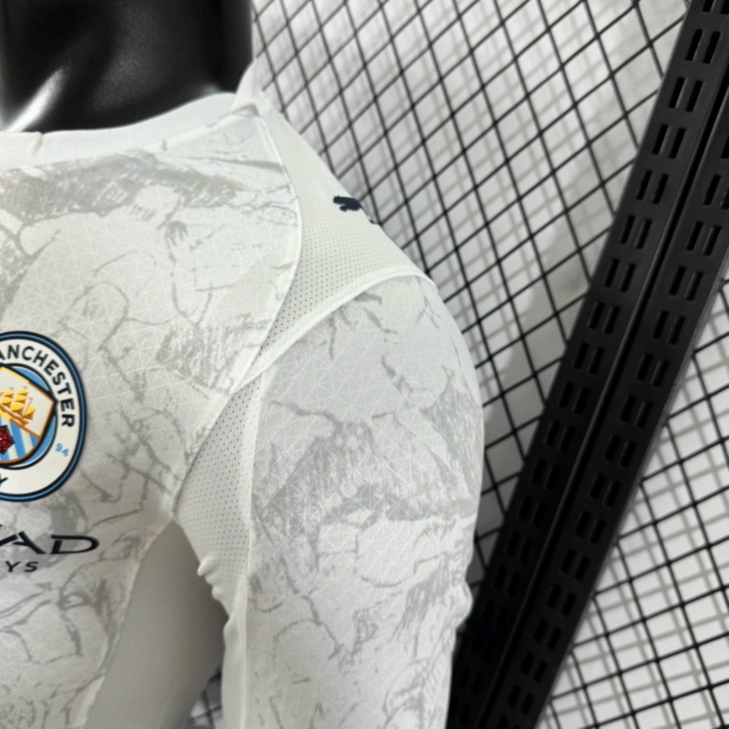 2025/26 Manchester City Away Long Sleeve Jersey Player Version