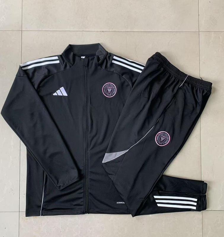 2025/26 Miami Black Jacket Training Suit Set Football Team Shirt Sports Fashion