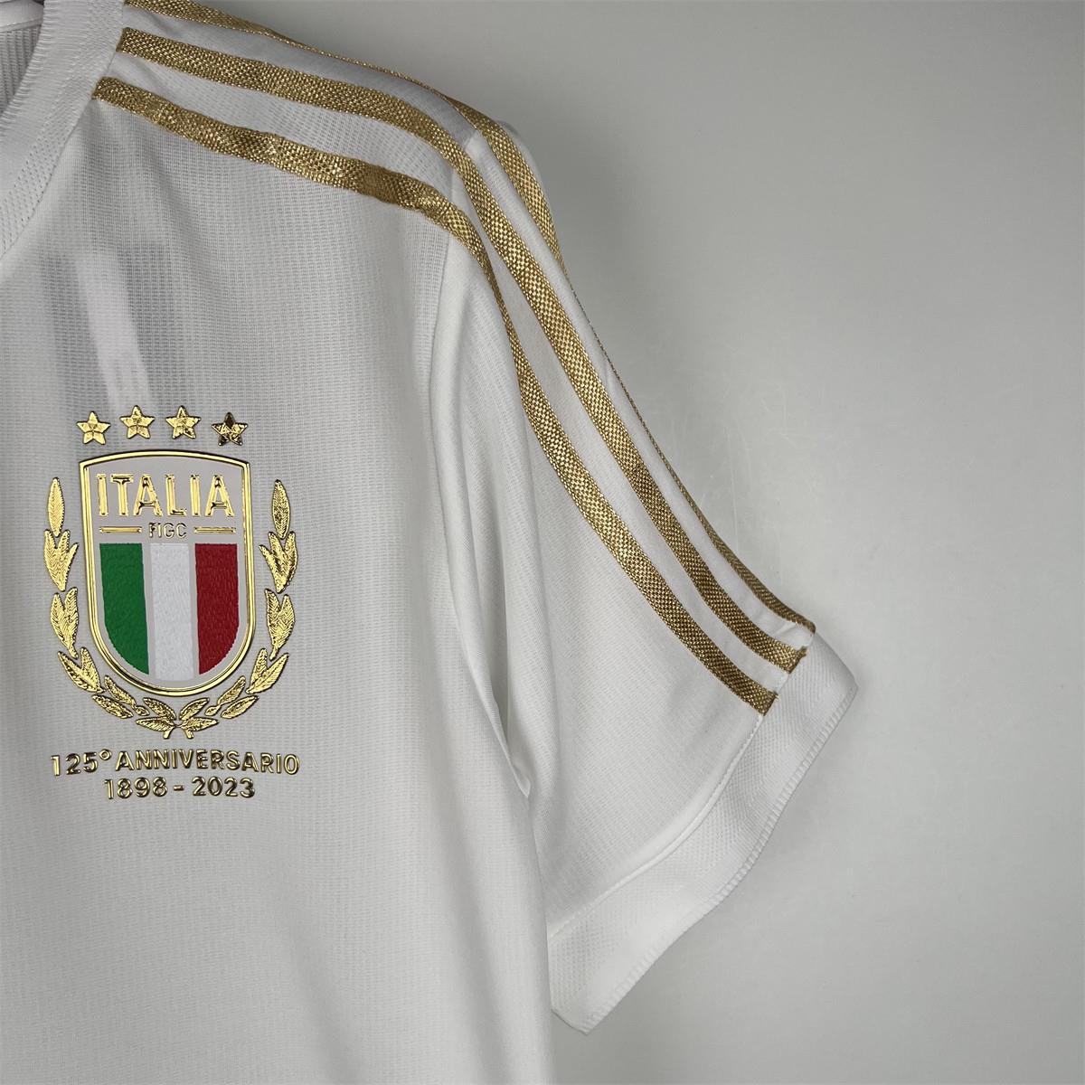 2023 Italy 125th Anniversary White Jersey Fan Version