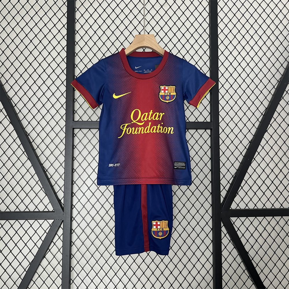 Retro Barcelona 12/13 kids home jersey Kid Kits Size 16-28