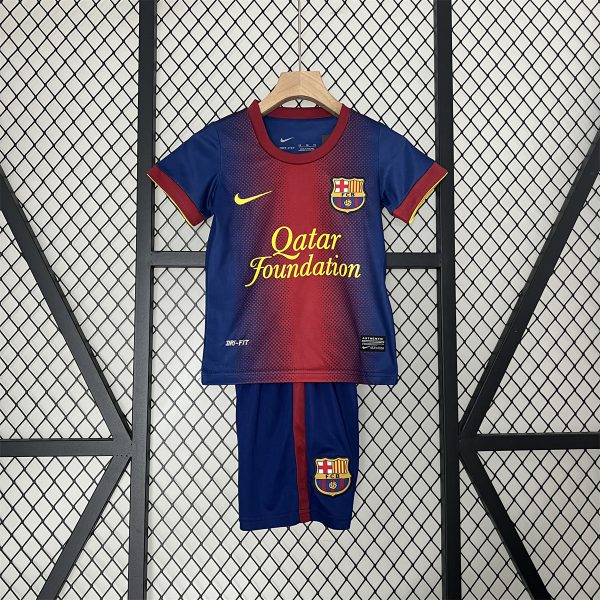 Retro Barcelona 12/13 kids home jersey Kid Kits Size 16-28