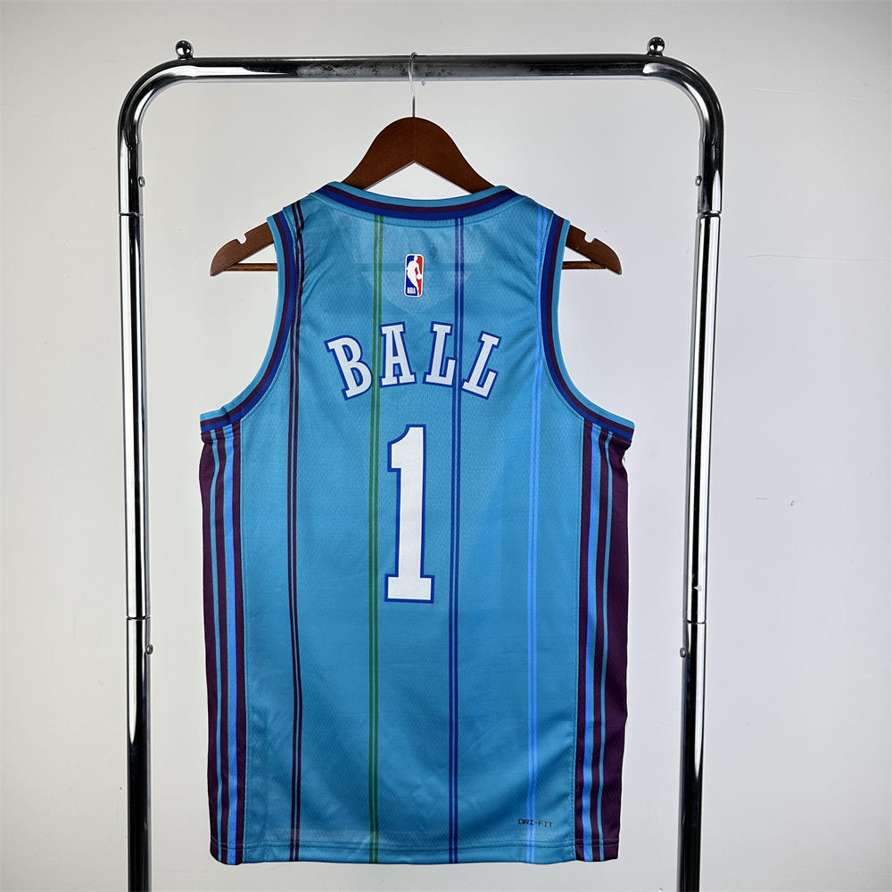 NBA Charlotte Hornets BALL#1 23/24 Swingman Replica Jersey - Classic Edition S-XXL
