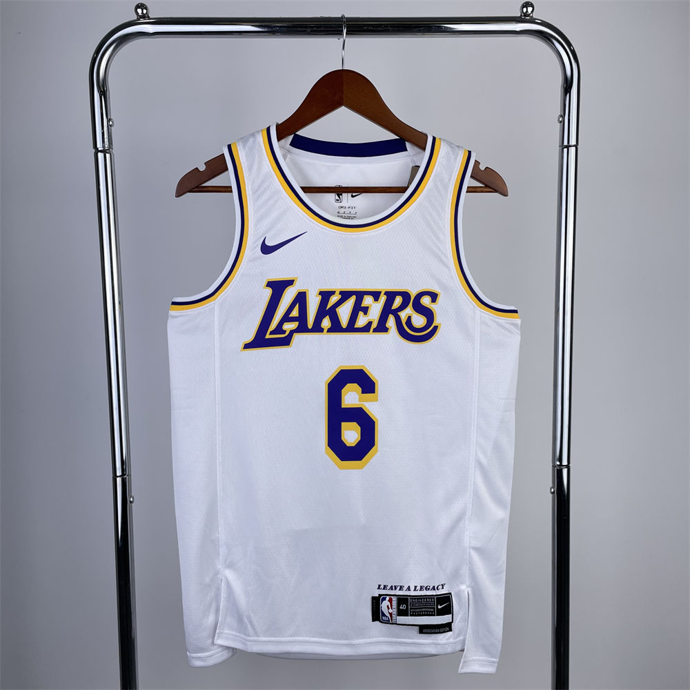 NBA Los Angeles Lakers JAMES#6 2022/23 White Association Edition Swingman Jersey S-XXL