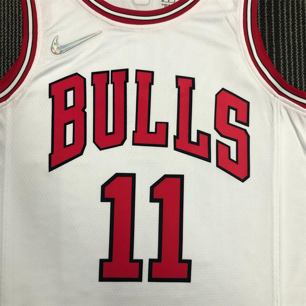 NBA Chicago Bulls Round Neck White 75th anniversaryJersey DeROZAN#11 S-XXL