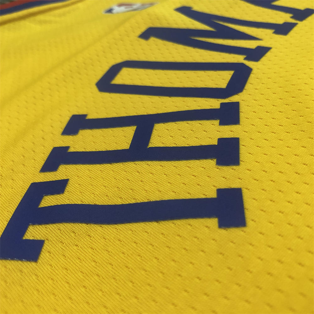 NBA Golden State Warriors V-Neck Yellow Jersey THOMPSON#11 S-XXL