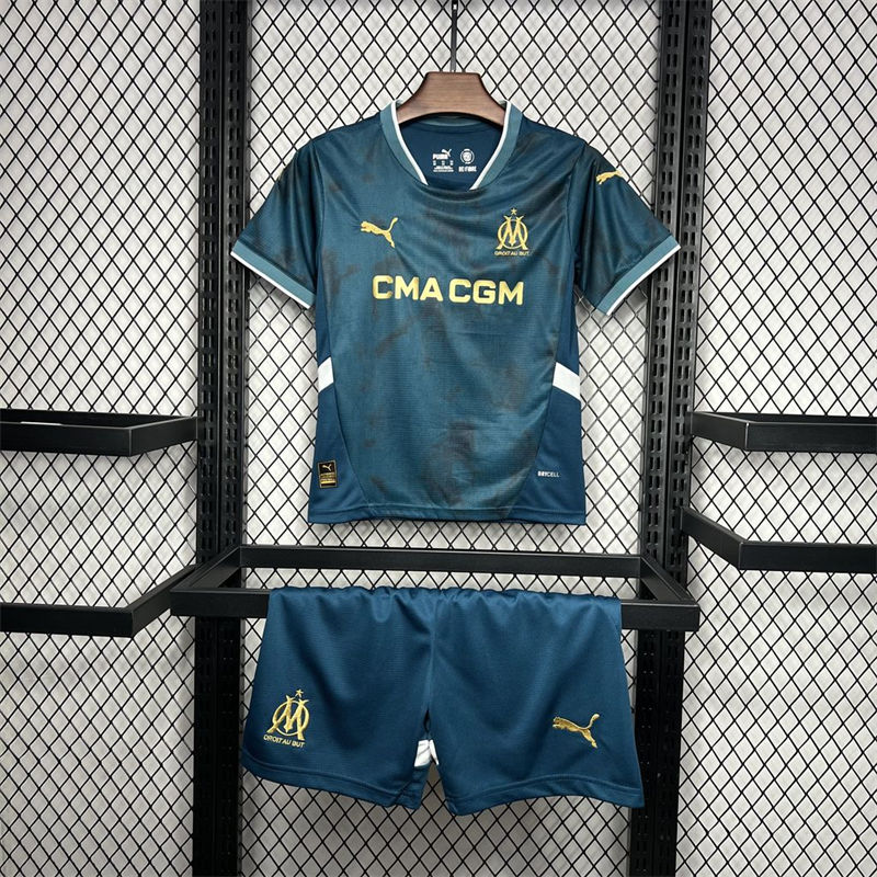 2024/25 Olympique Marseille Away jersey Kid Kits Size 16-28