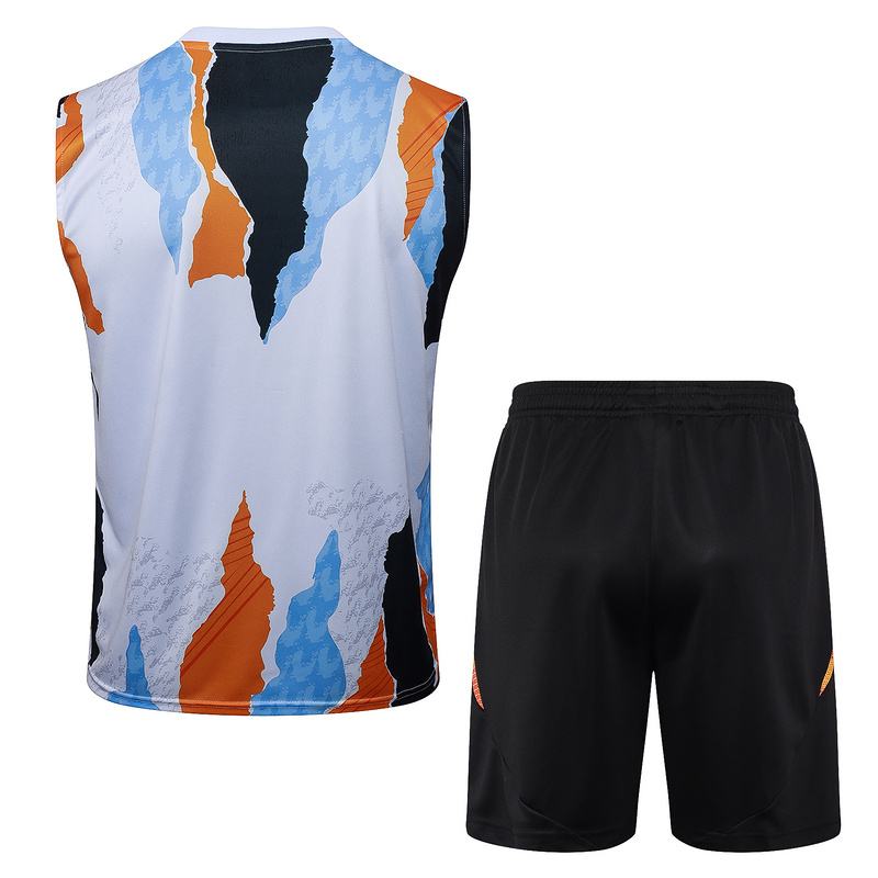 24/25 Real Madrid Blue yellow white Training Set Shirt and Shorts