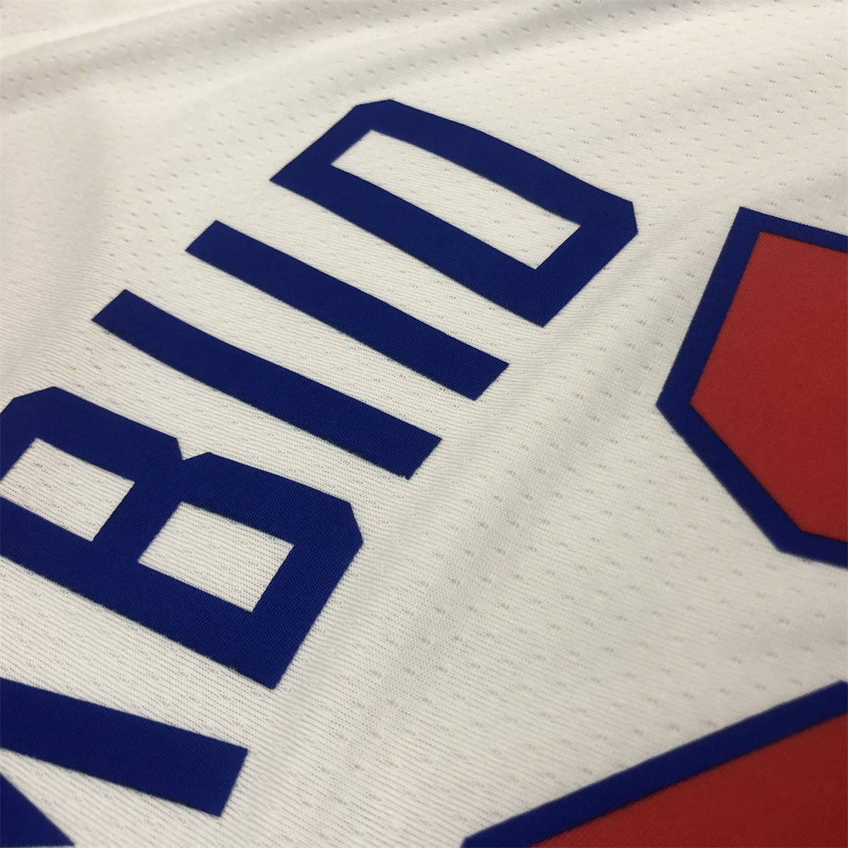 NBA Philadelphia 76ers Round Neck White Jersey EMBIID#21 S-XXL
