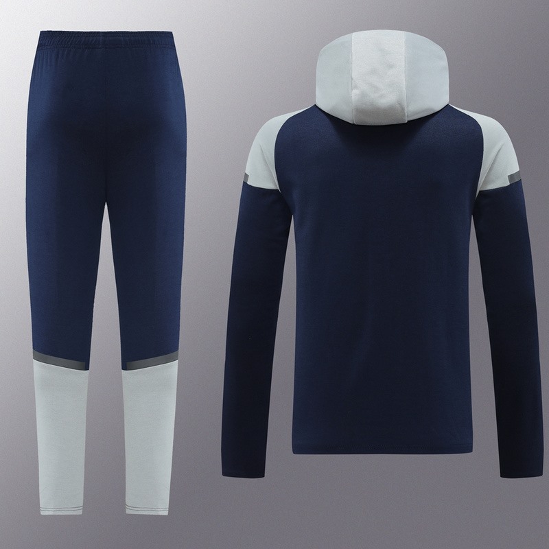 2024 Puma Royal Blue Hoodie Jacket Kit Set Football Team Shirt Sports Fashion