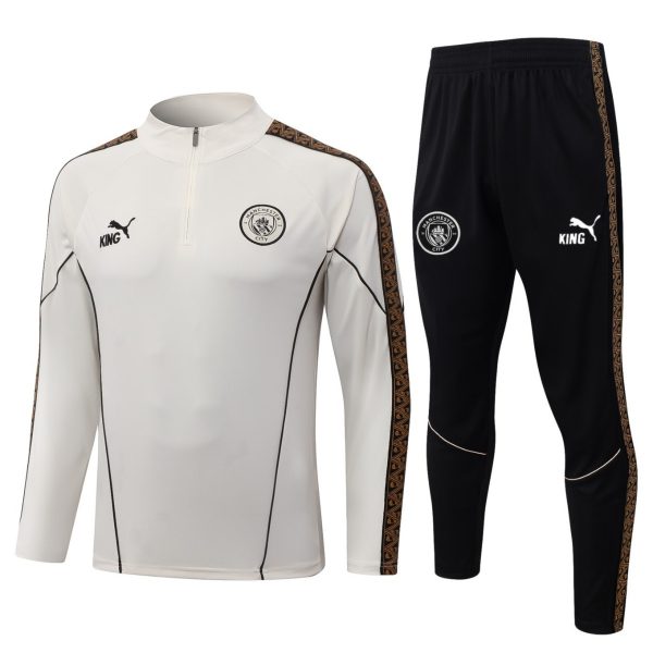2026 Manchester City Beige Long-sleeved half-pulltraining kit