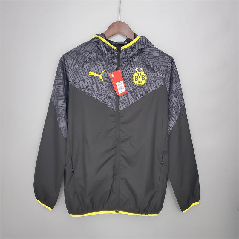 21/22 Windbreaker Dortmund Black Grey Sport Unifom jersey Sport Unifom