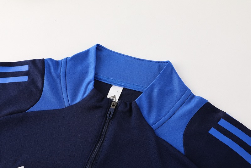 2024 Adidas Royal Blue Long-sleeved half-pull training kit Football team kit