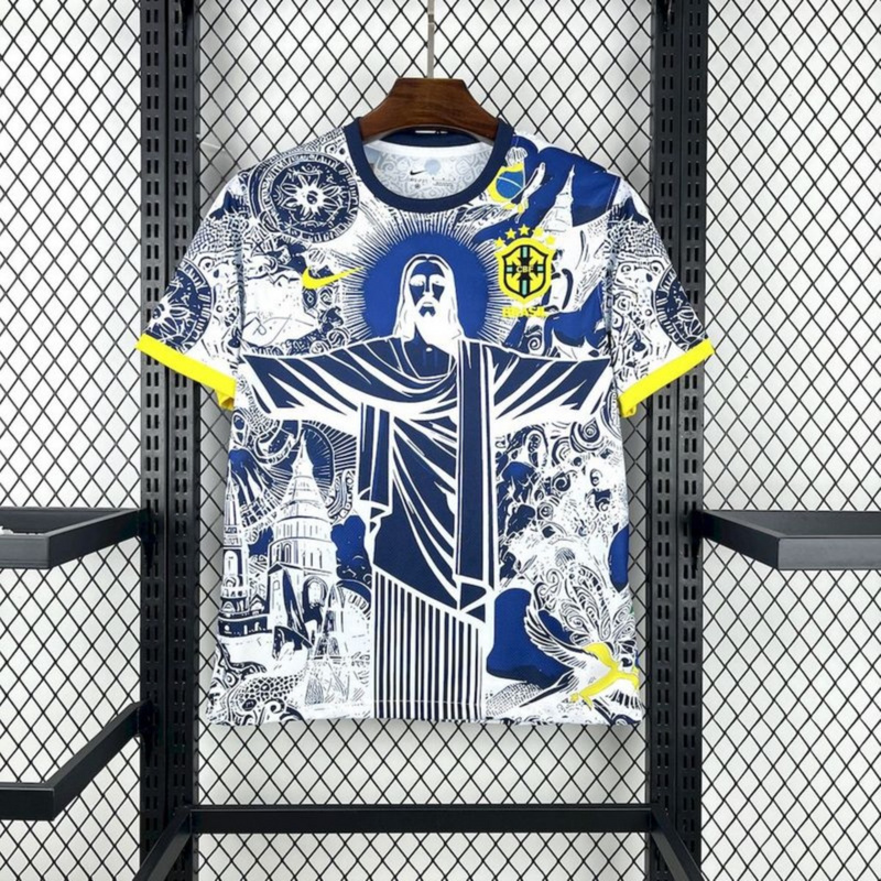 2025/26 Brazil Special Edition Blue and white  jersey Fan Version