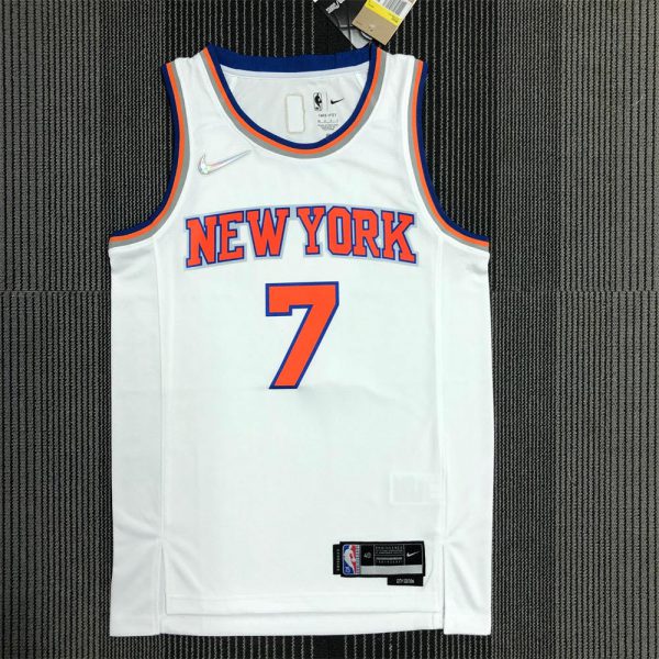NBA New York Knicks Round Neck White 75th Anniversary jersey ANTHONY#7 S-XXL