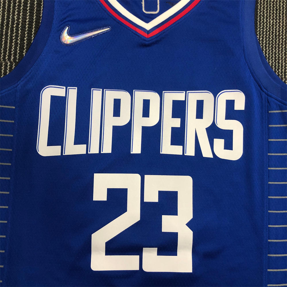 NBA Los Angeles Clippers V-Neck Blue 75th Anniversary Jersey WILLIAMS#23 S-XXL