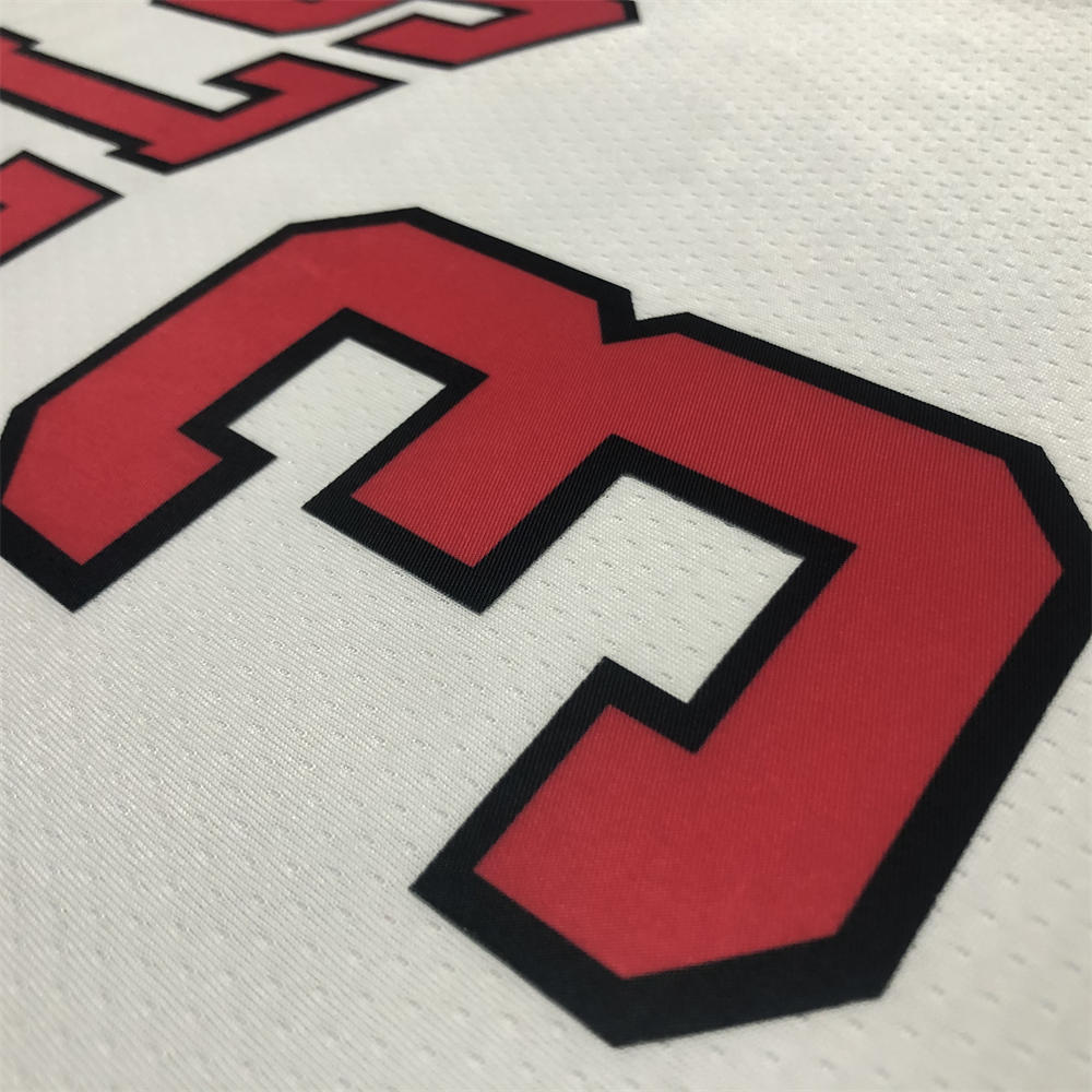 NBA Chicago Bulls Round Neck White 75th anniversaryJersey WADE#3 S-XXL