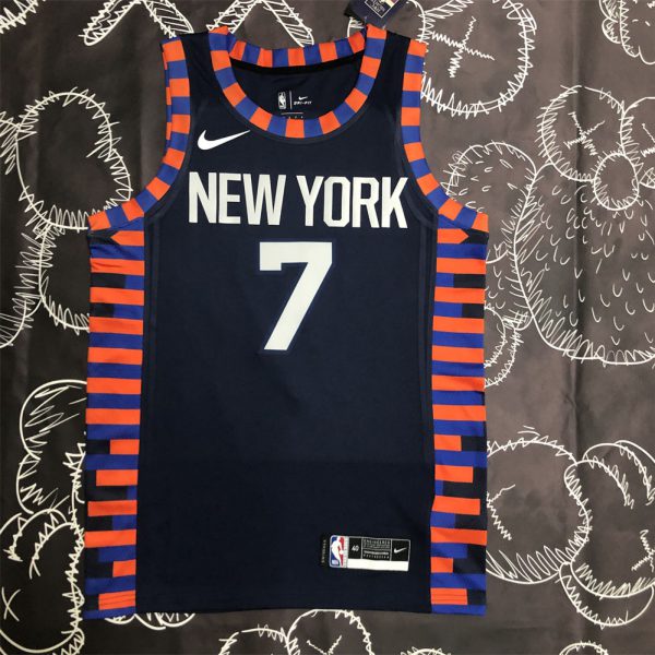 NBA New York Knicks Round Neck Black jersey S-XXL