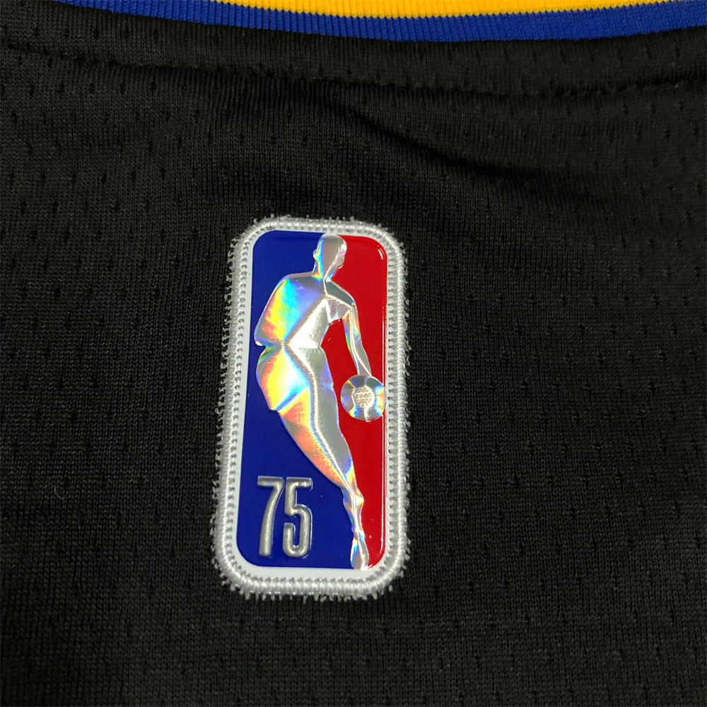 NBA Golden State Warriors V-Neck 75th anniversary Black Jersey POOLE#3 S-XXL