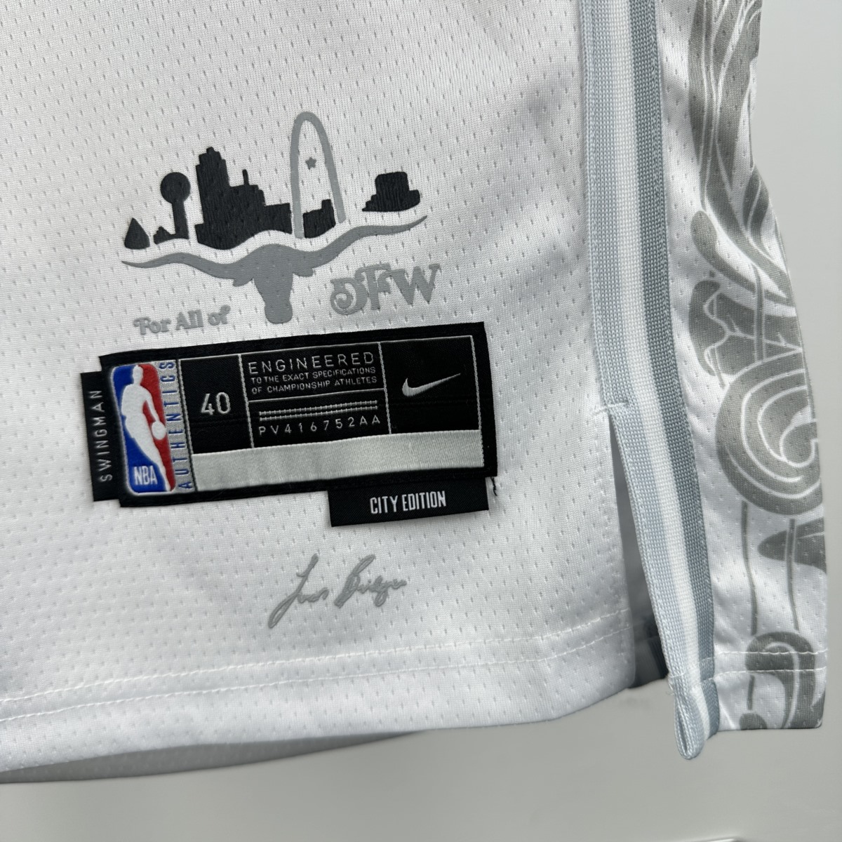 NBA Dallas Mavericks 24/25 City Edition V-Neck White Jersey CHRISTIE#00 S-XXL