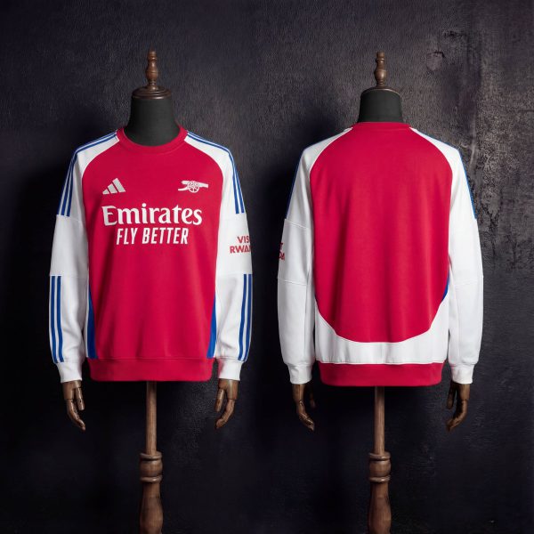 2025/26 Arsenal Long Sleeve Red Sweatshirt