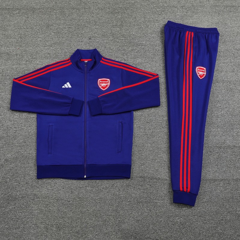 2024 Arsenal Royal Blue Jacket Training Suit Set Football Team Shirt Sports Fashion