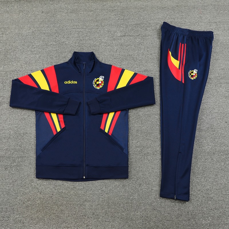 2024 Spain Royal Blue Jacket Training Suit Set Football Team Shirt Sports Fashion