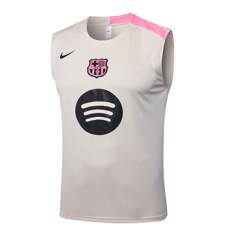 2025/26 Barcelona beige Training Set Shirt and Shorts