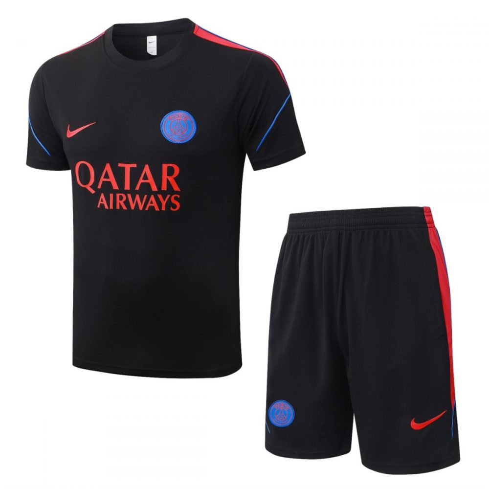 2026 PSG Black Training Set Shirt and Shorts