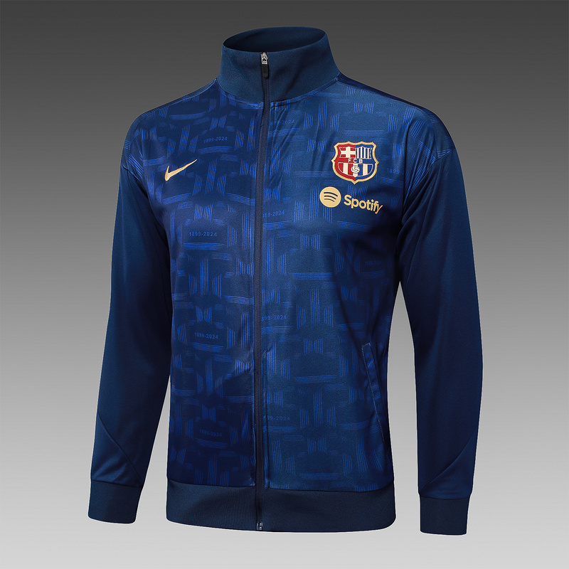 2024/25 Barcelona Royal blue Jacket Training Suit Set Football Team Shirt Sports Fashion