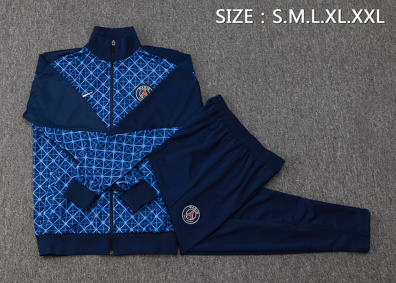 2024/25 Paris Royal blue Jacket Training Suit Set Football Team Shirt Sports Fashion
