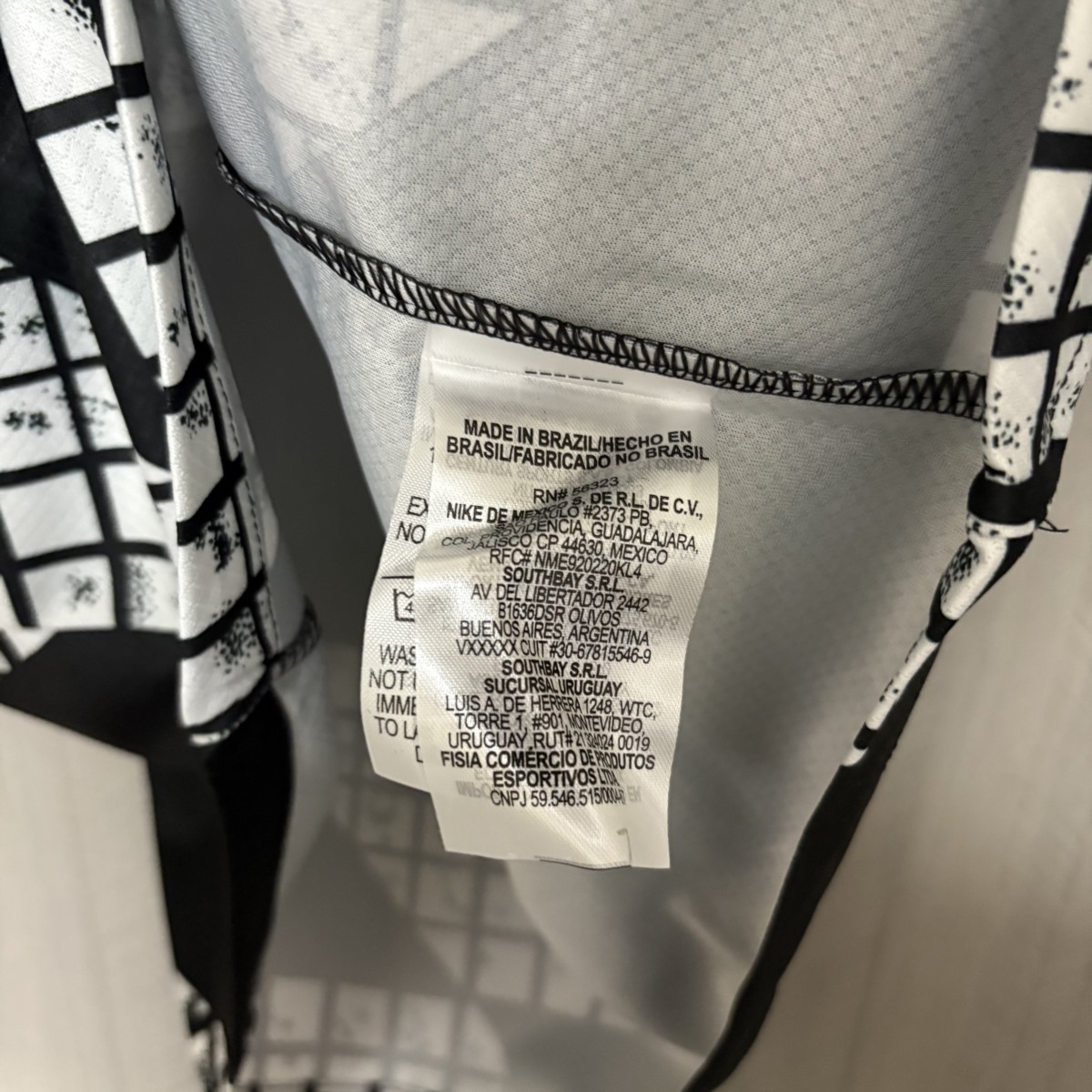 2025/26 Corinthians Black and White Jersey Fan Version