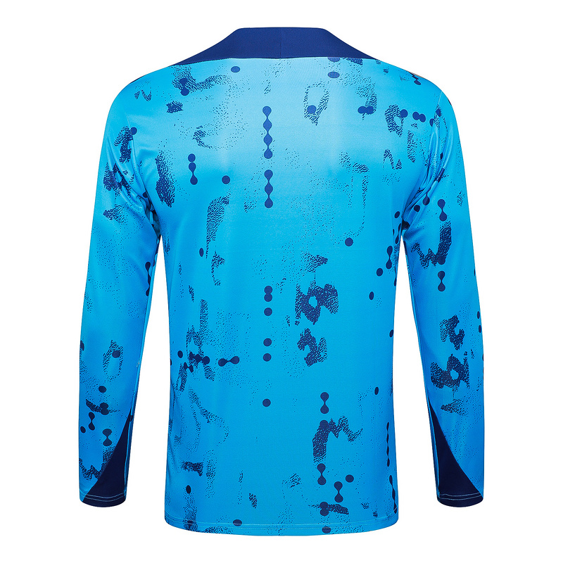 24/25 Chelsea Take blue Long-sleeved half-pull training kit Football team kit