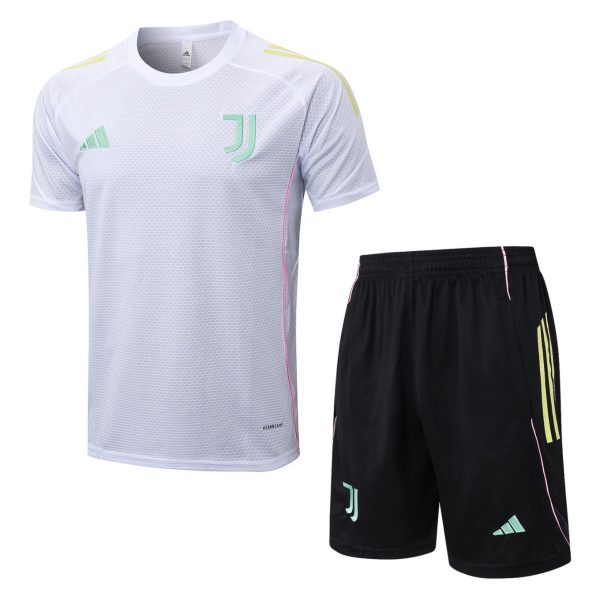 2026 Juventus White Training Set Shirt and Shorts