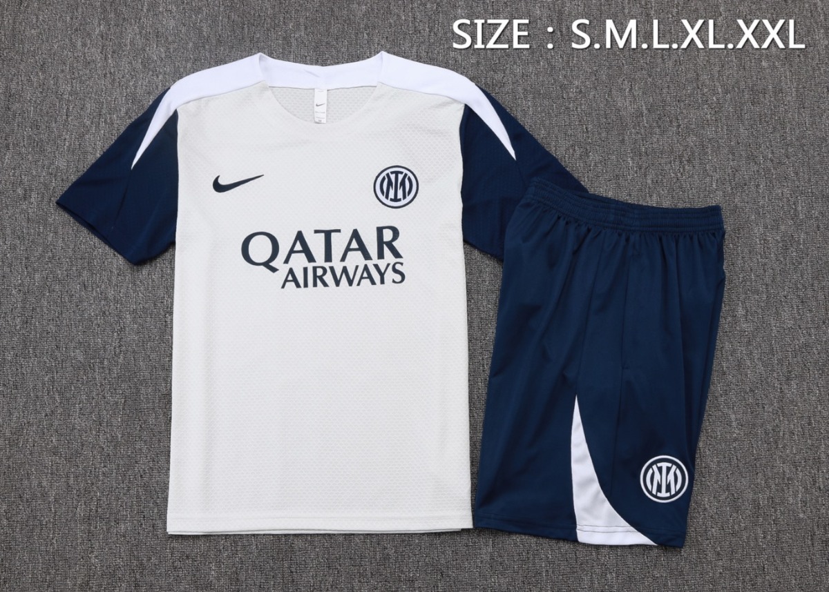 2026 Inter Milan Off-white Training Set Shirt and Shorts