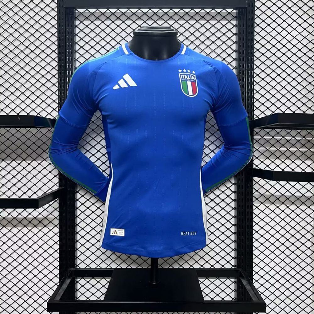 24/25 Italy Euro Home Long Sleeves Jersey Player Version