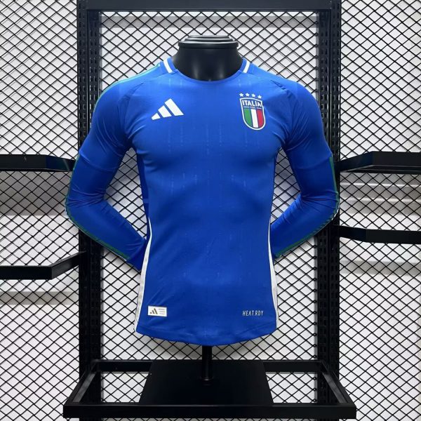 24/25 Italy Euro Home Long Sleeves Jersey Player Version