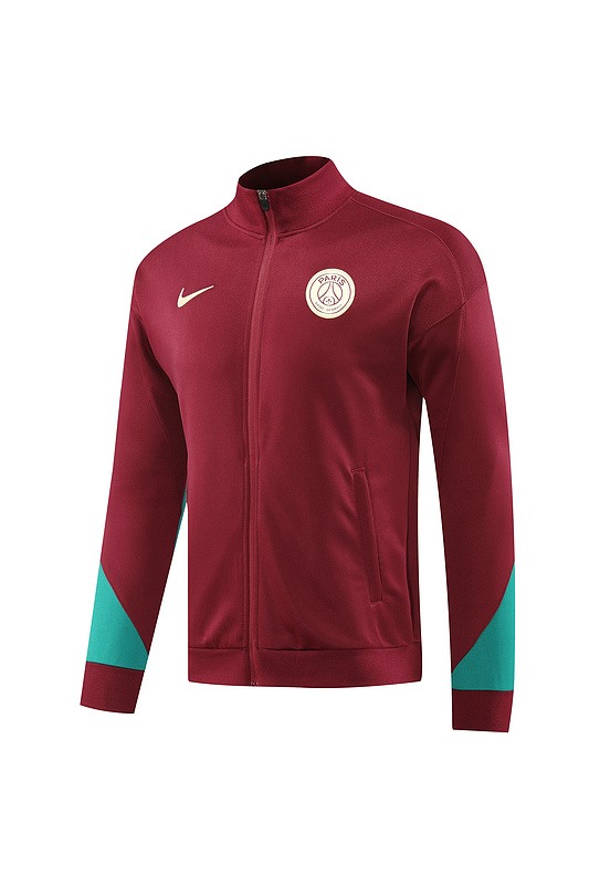 2024 PSG Maroon Jacket Training Suit Set Football Team Shirt Sports Fashion